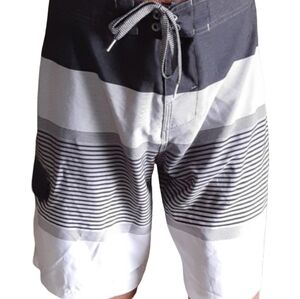 Trinity Monochrome Striped Board Shorts